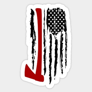 USA Firefighter Flag Sticker